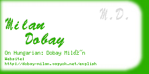 milan dobay business card